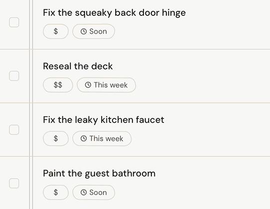 Honeydew sorting tasks into priority order